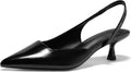 Coutgo Womens Slingback Low Kitten Heels - Elegant Everyday Comfort