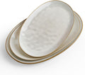 famiware Serving Platter Oval Set - Elegant Stoneware for Entertaining