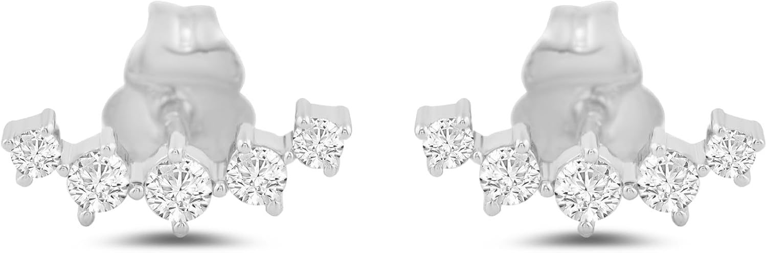 Elegant 10K Gold Round Diamond Stud Earrings for Every Occasion