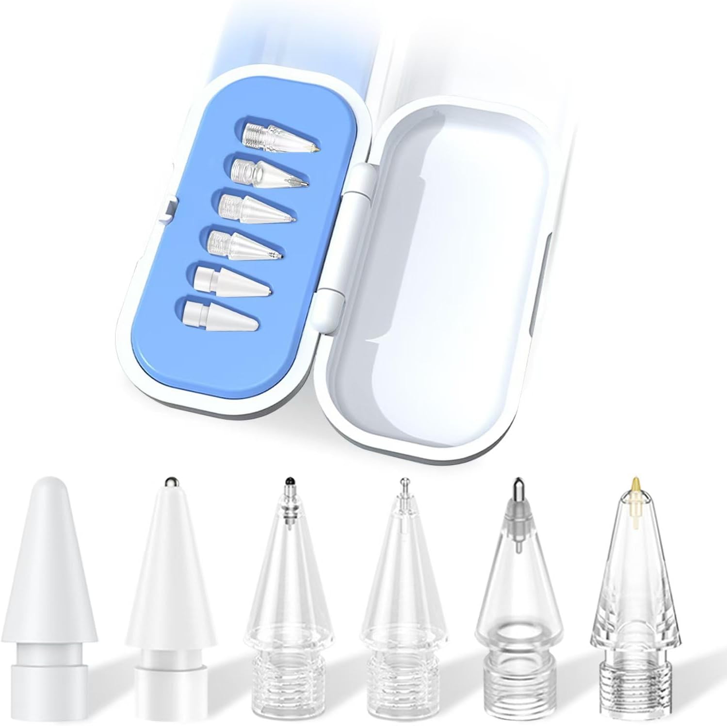 UMUST Blue 6Pack Apple Pencil Tips w/ Storage - Upgraded!