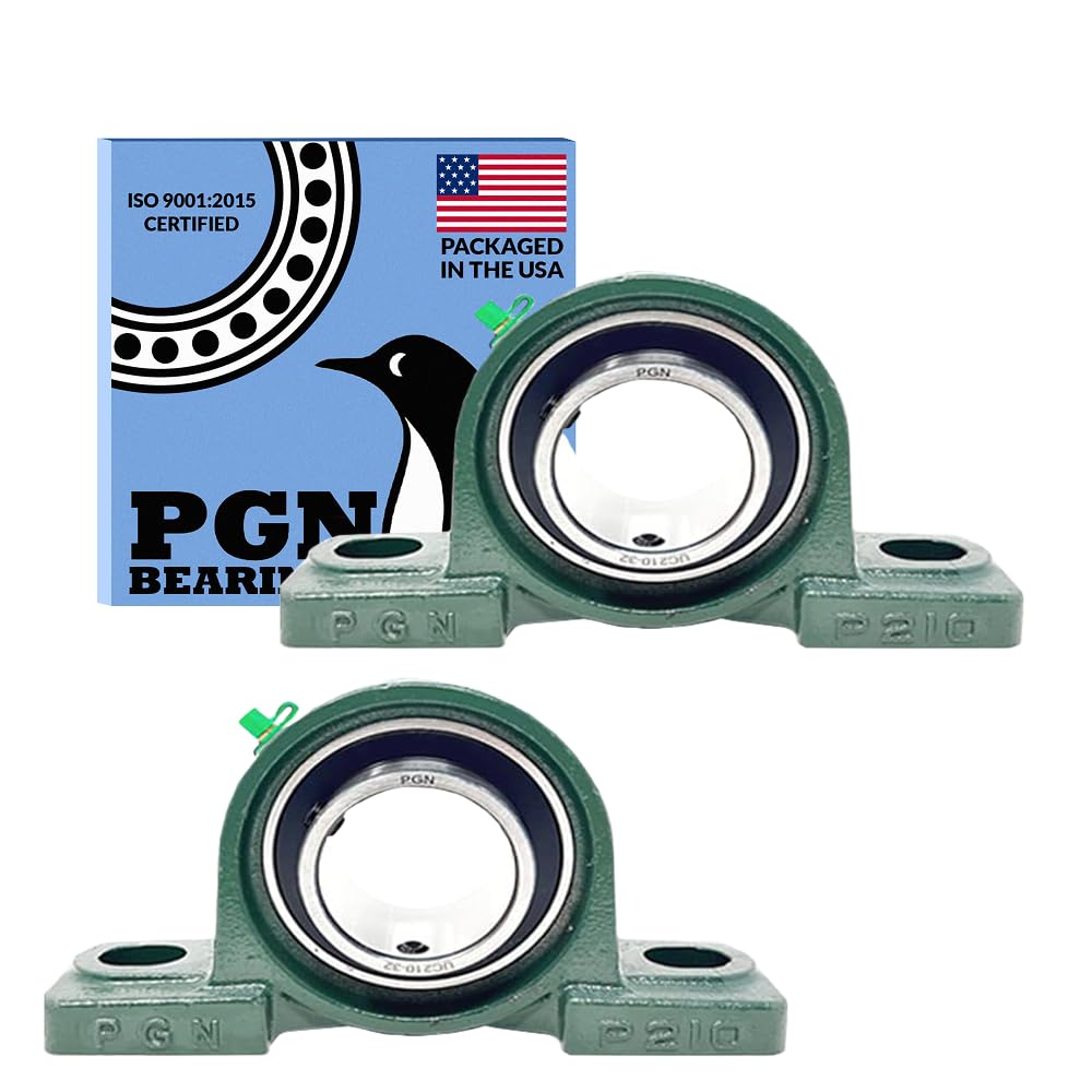 PGN UCP210-32 Pillow Block Bearing - Durable Chrome Steel Design