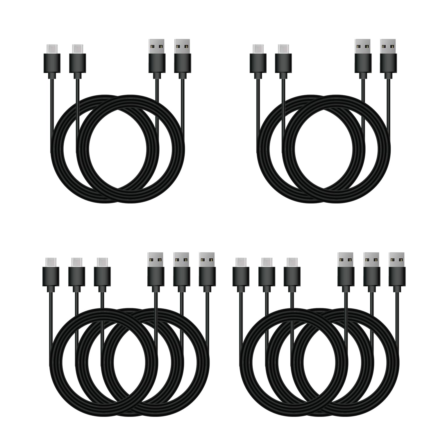 Fast-Charging 10-Pack USB-C Cables - AGIPAXX