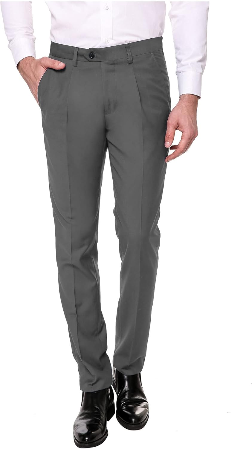 COOFANDY Men's Classic Fit Flat Front Dress Pants for All Occasions