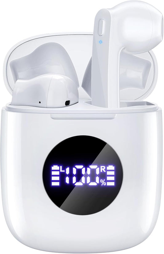 KESIEME Bluetooth Earbuds: 50Hr Battery, Deep Bass, Waterproof