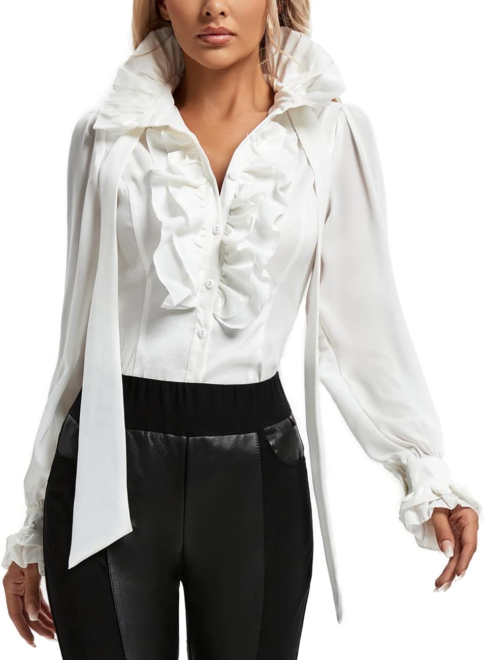 Women Victorian Renaissance Pirate Shirt for Gothic Style Lovers