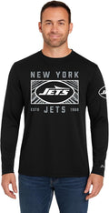 Zubaz NFL Men's Long Sleeve Team Graphic T-Shirt - Official Fan Tee