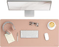 Vegan Leather Desk Pad 36 x 17 - Dusty Rose Desk Protector