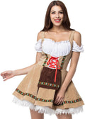 Oktoberfest Dirndl Dress Womens Velvet Bavarian Costume - Comfortable