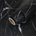 Practical marble contact paper 35.4 in x 118 in - Durable black/white