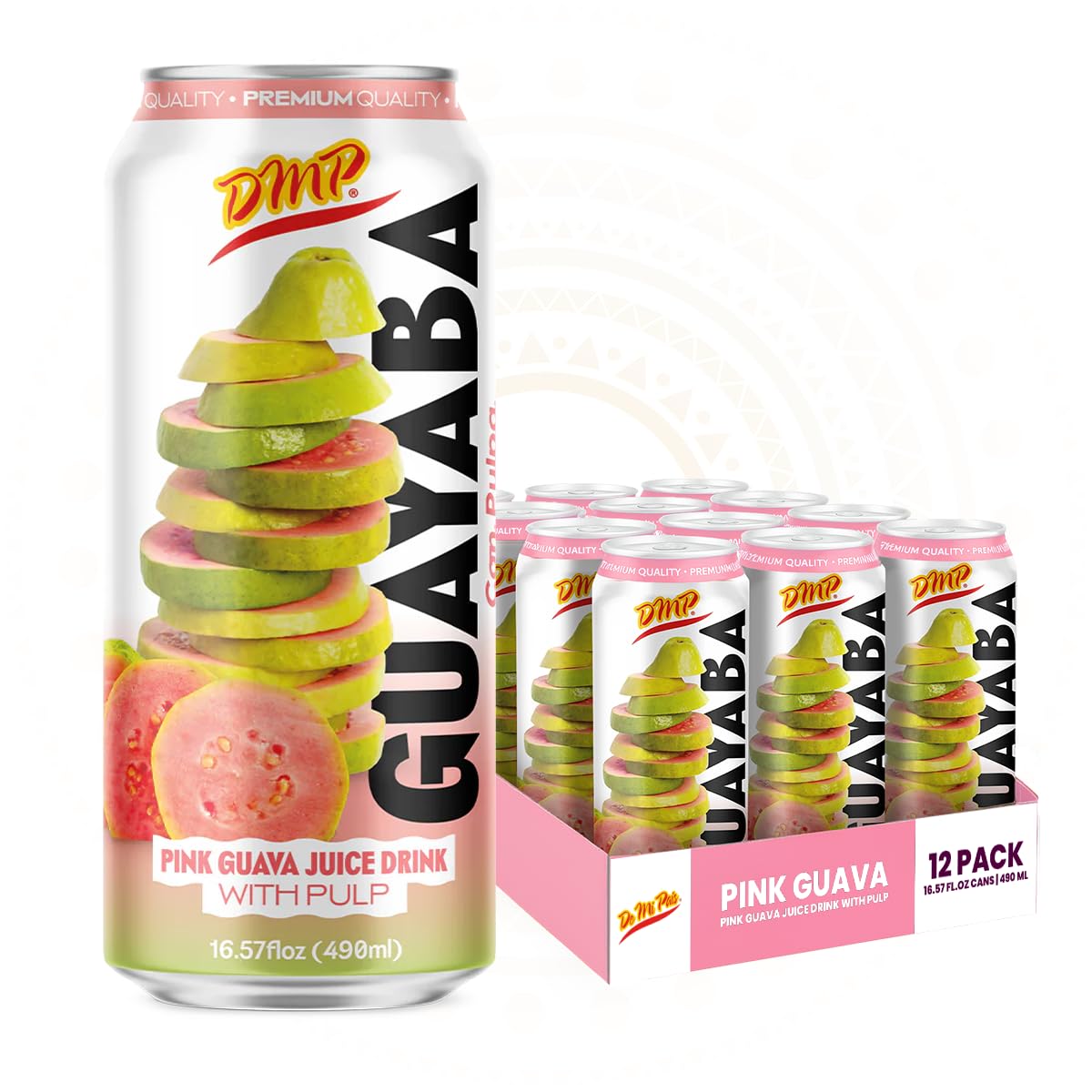 De Mi Pais Guava Juice with Pulp - Refreshing 12-Pack Beverage