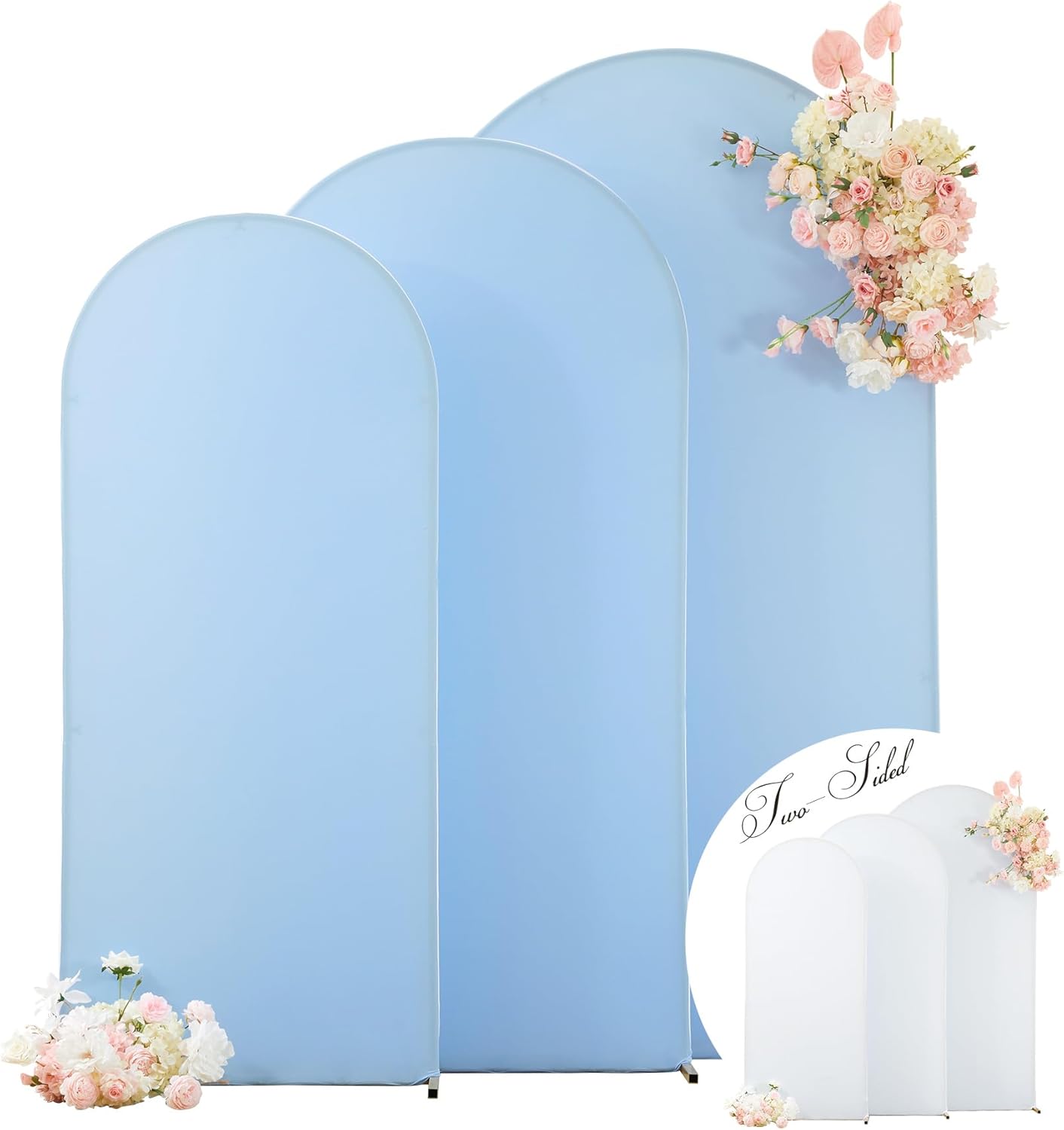 Wedding Arch Backdrop Cover Set of 3 for Elegant Events