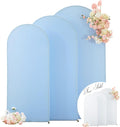 Wedding Arch Backdrop Cover Set of 3 White and Blue - 6ft,5ft,4ft