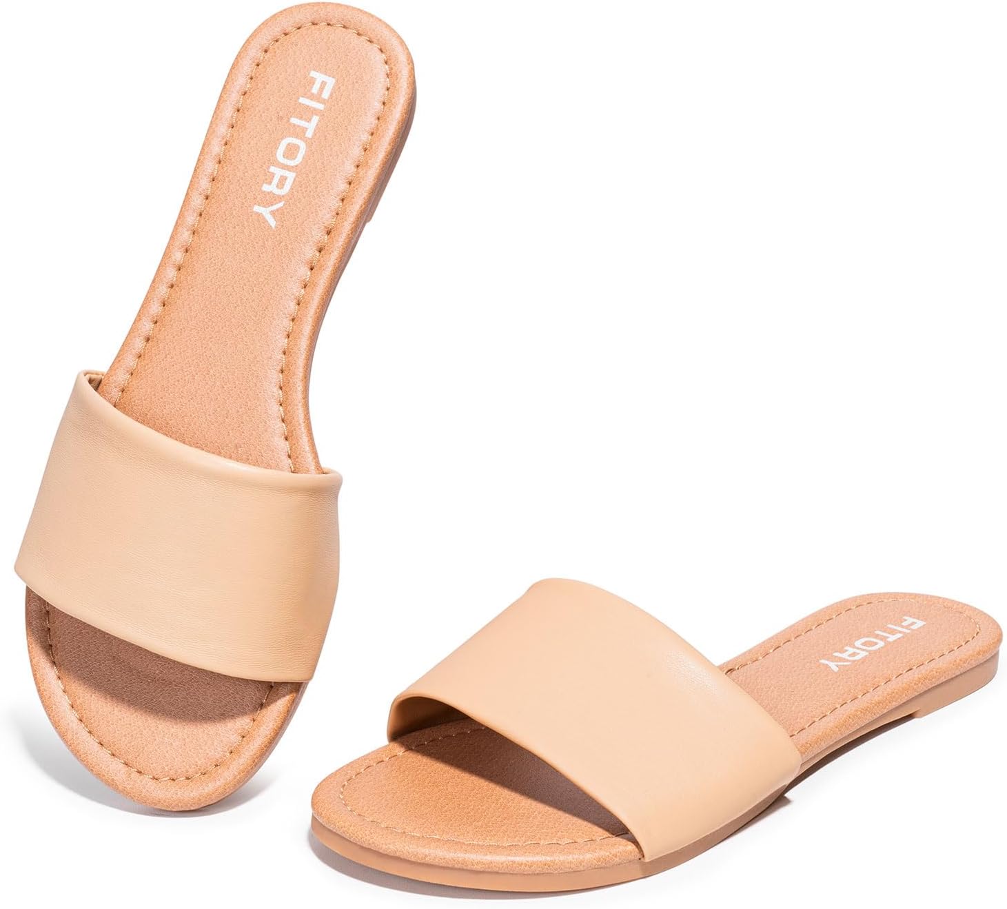 FITORY Women's Slide Sandals with Cushioned Footbed for Comfort