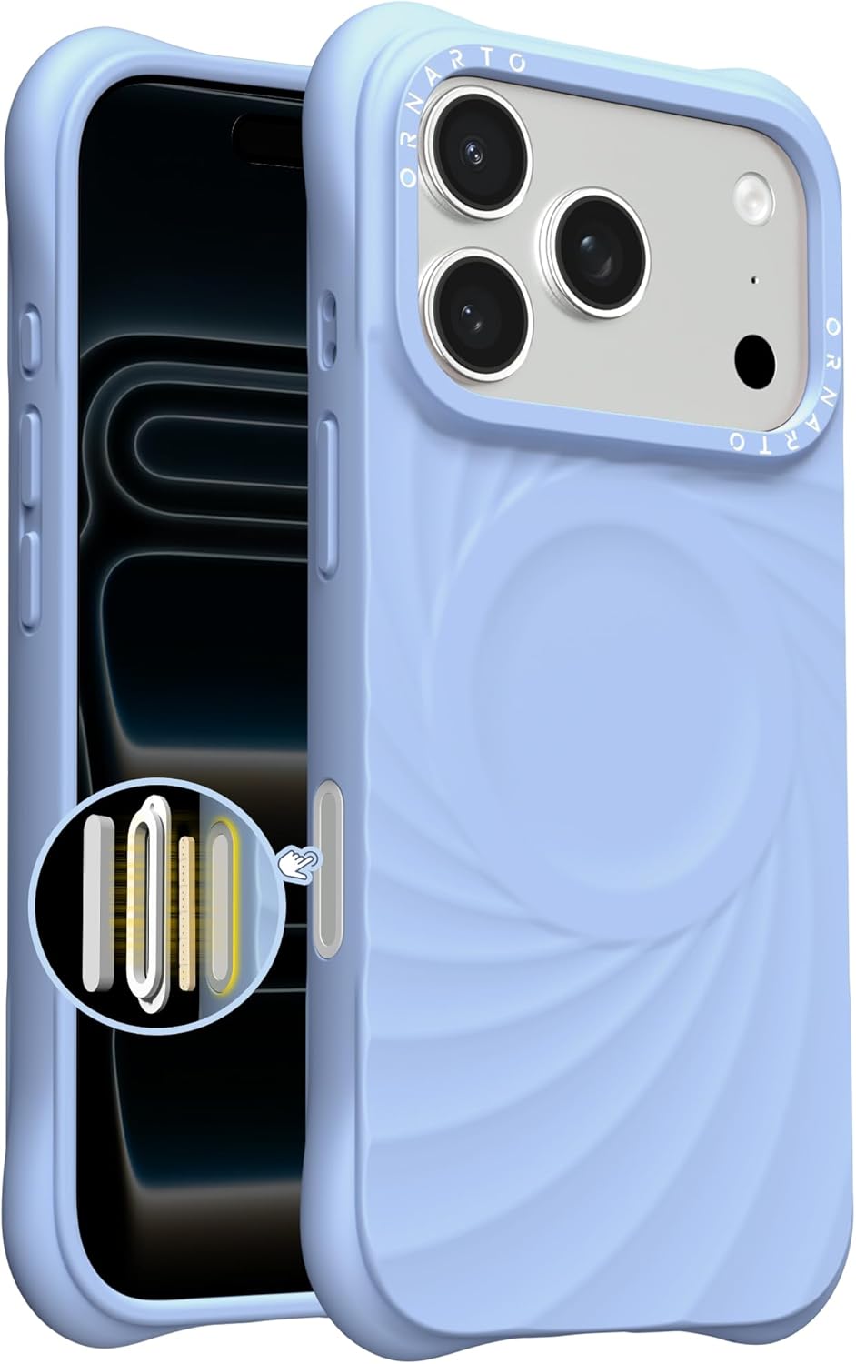 ORNARTO Vortuxe iPhone 17 Pro Case with 2X MIL-STD Protection