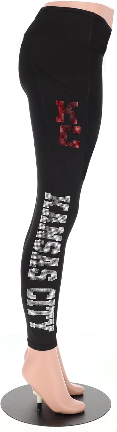 Retro Kansas City High Waisted Rhinestone Women's Leggings