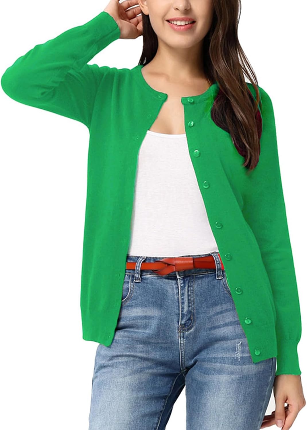 Classic Long Sleeve Knit Cardigan for Women - Stylish & Comfy