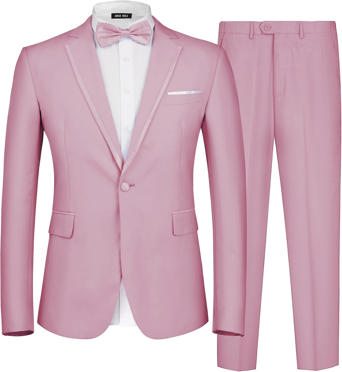 MAGE MALE Men's 2 Piece Suit Slim Fit Tuxedo for Weddings