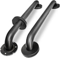 18 Inch Handicap Grab Bars 2 Pack - Matte Black Safety Support