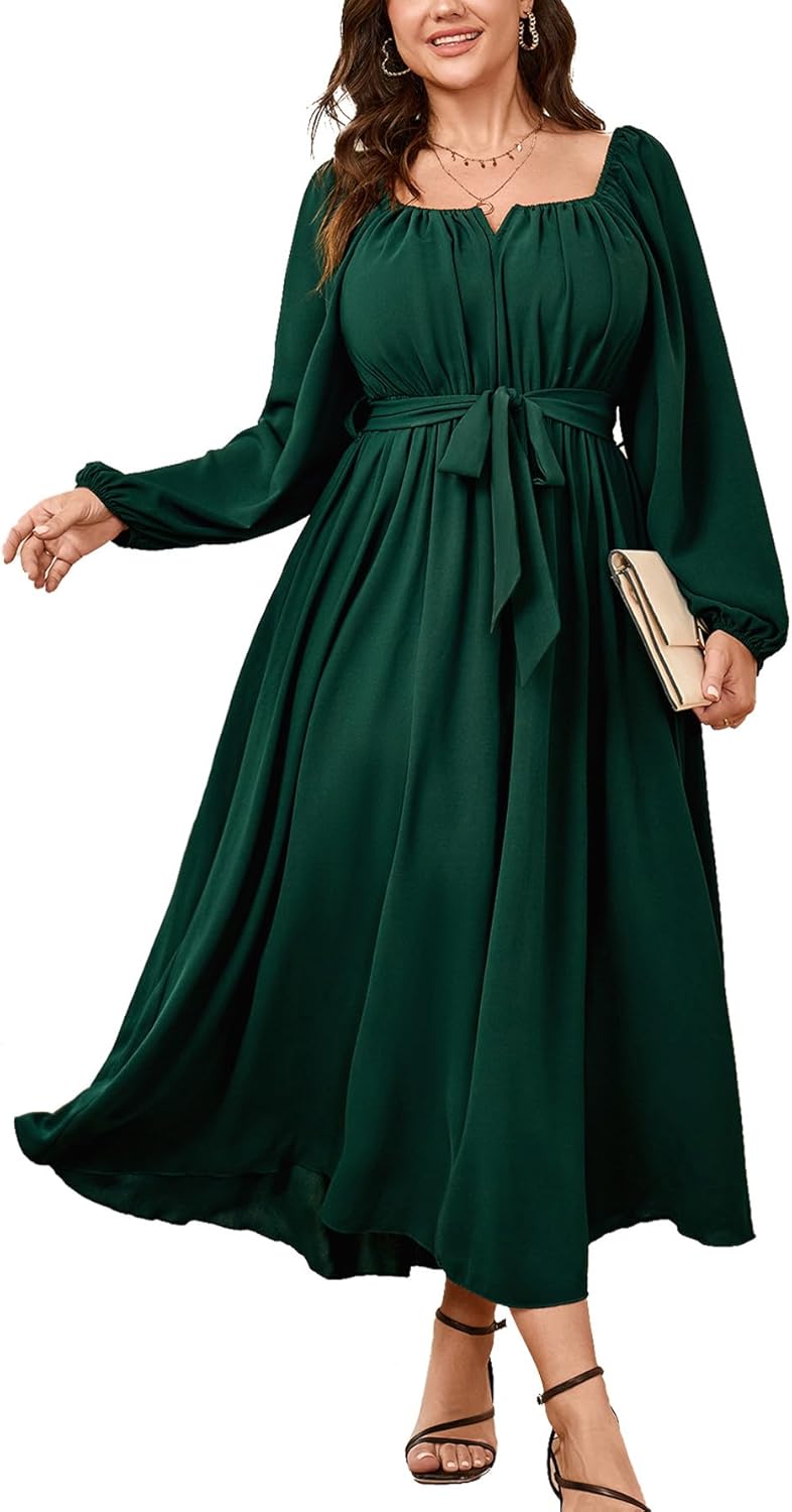 Elegant Plus Size Maxi Dress for Wedding Guests and More