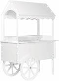 Vintage Candy Cart Display Stand with Wheels - Stylish Mobile Dessert