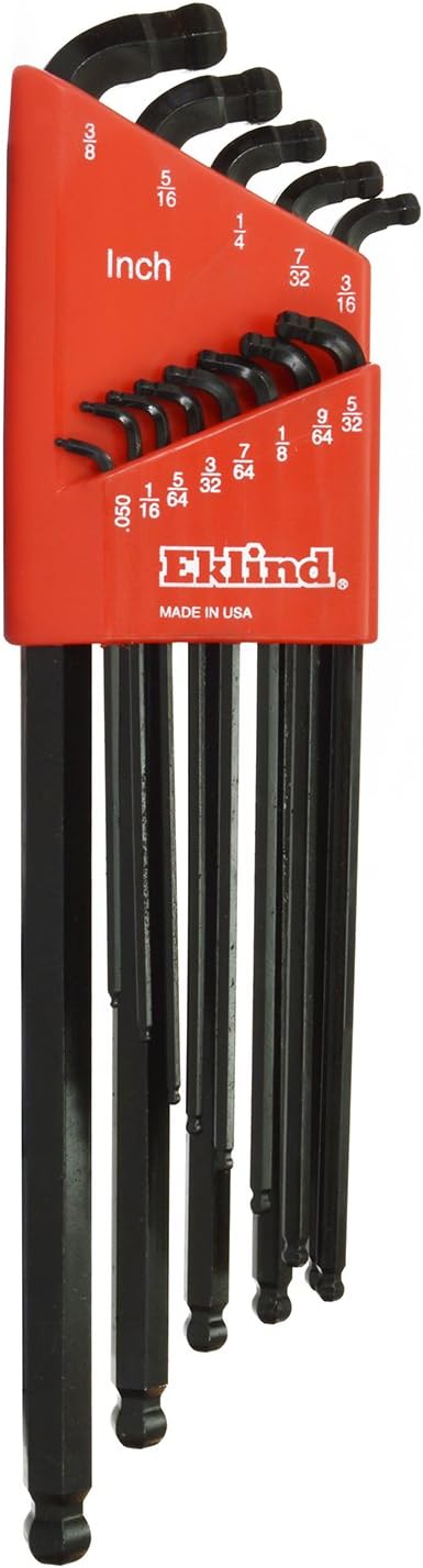 EKLIND Double-Ball-Hex-L Key Allen Wrench Set - 13pc SAE Sizes