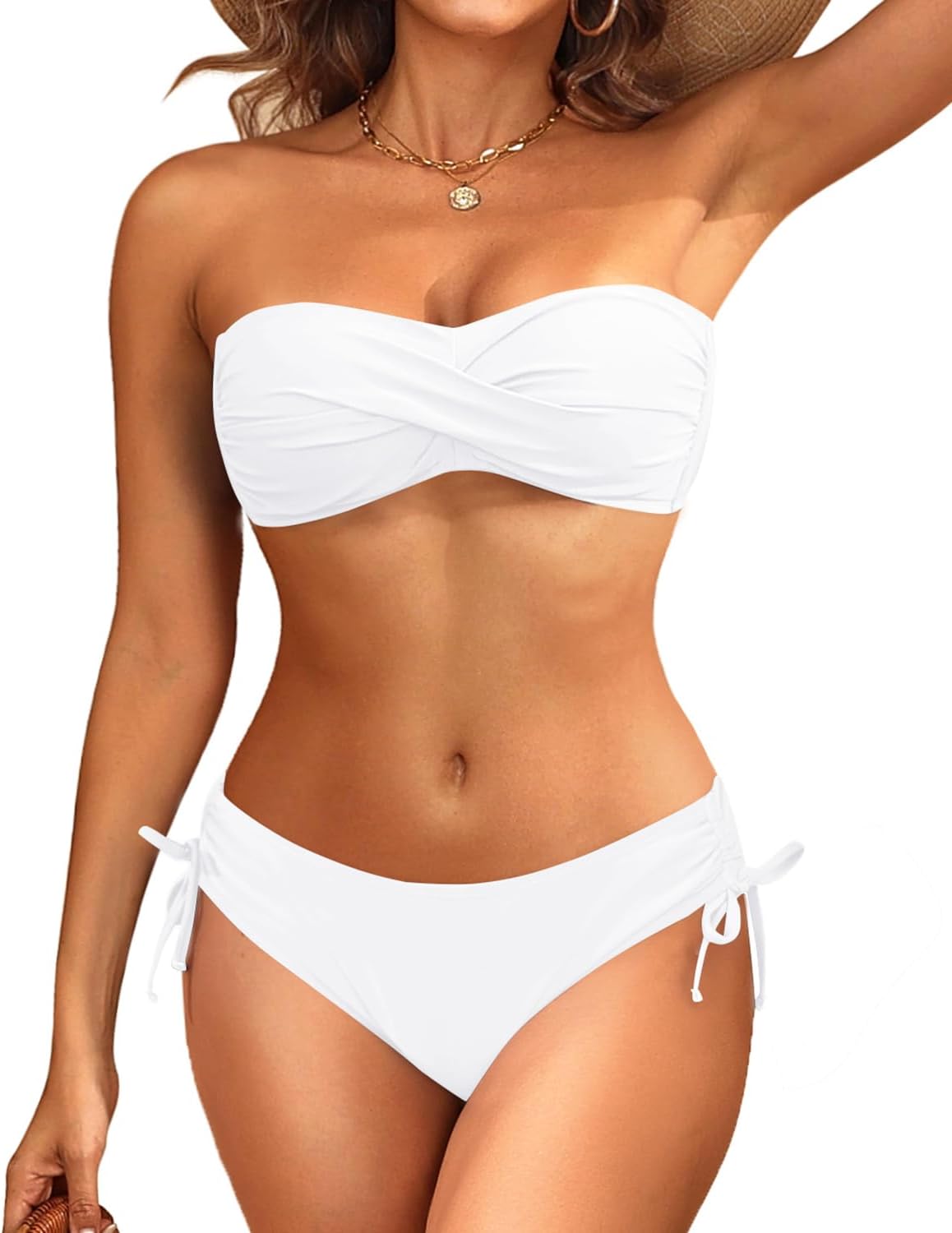 Stylish Women's Strapless Bandeau Bikini Set for Summer Fun