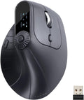 SANWA Ergonomic Vertical Mouse with LED Screen - Comfortable 57 Grip