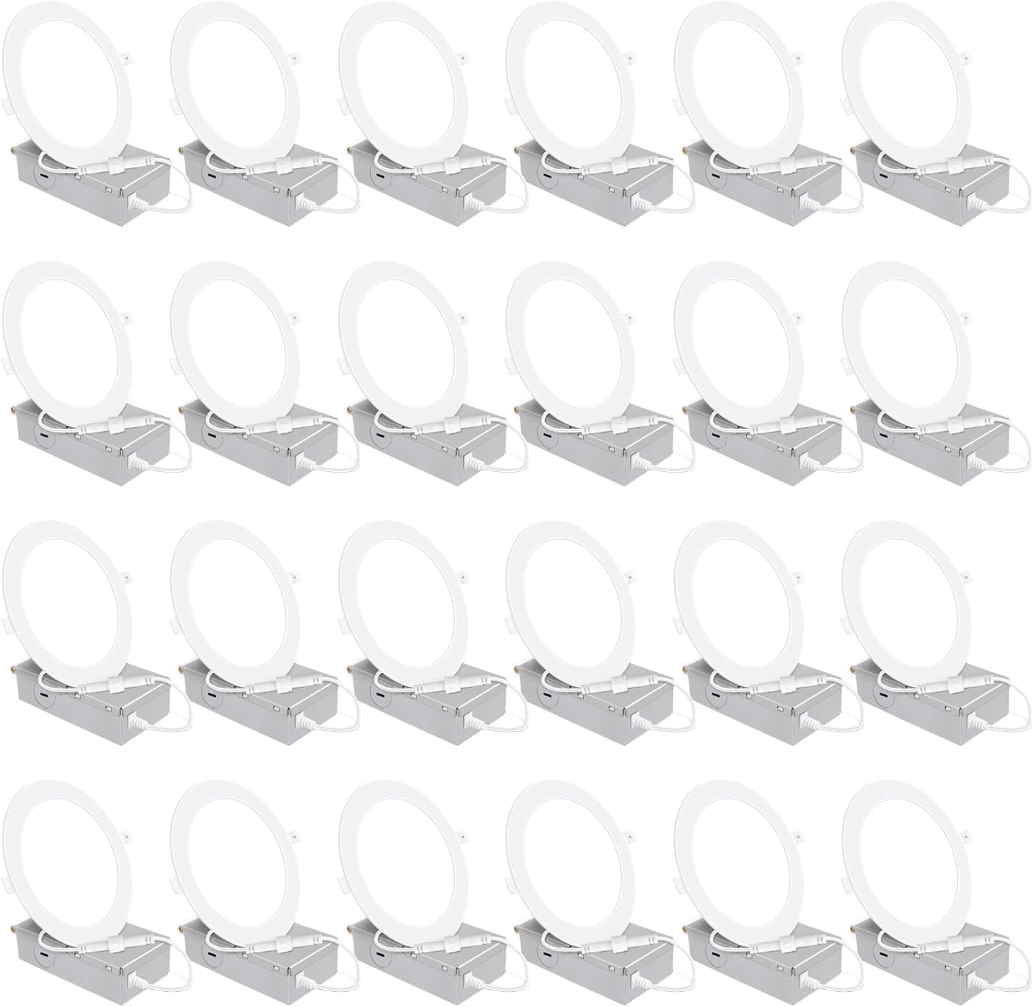 24 Pack 6 Inch Ultra-Thin LED Recessed Ceiling Light Review
