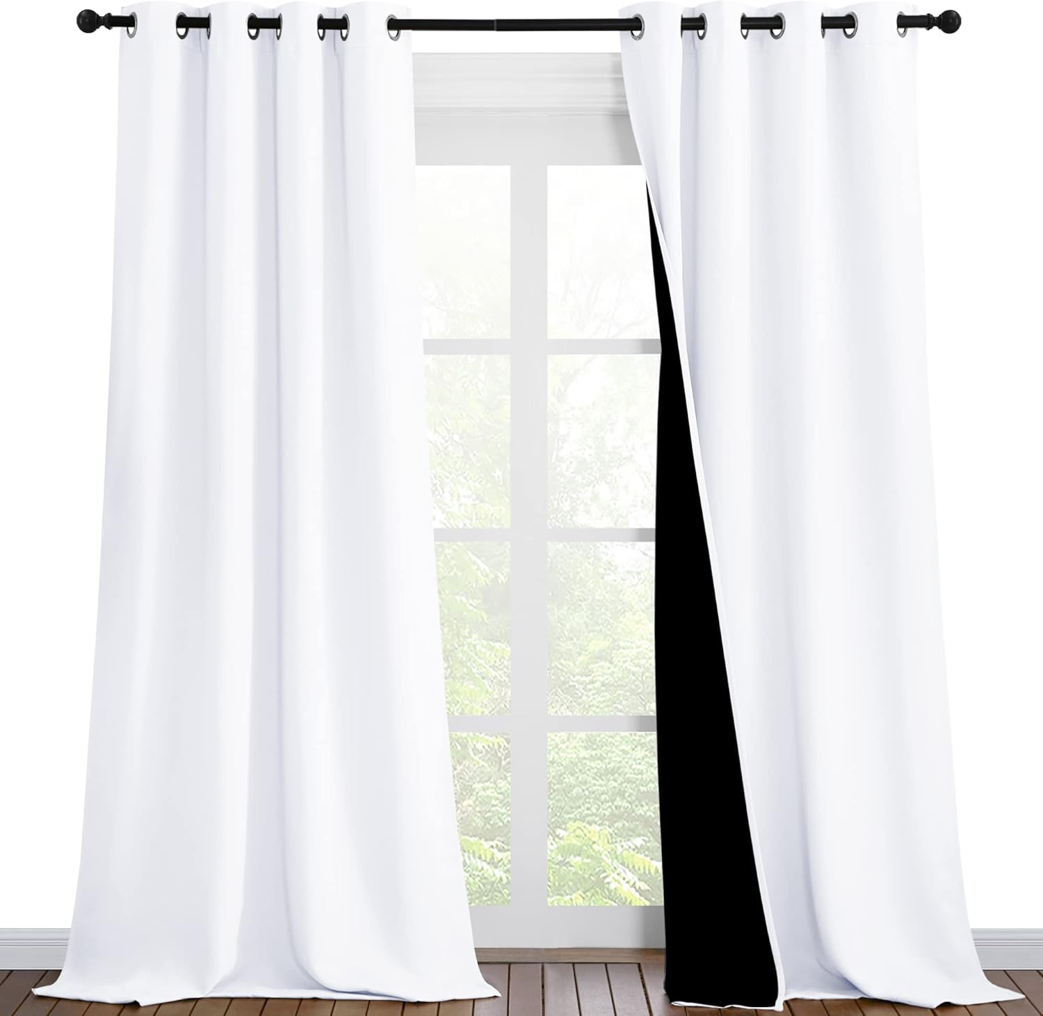 NICETOWN 100% Blackout Curtains for Total Darkness and Privacy