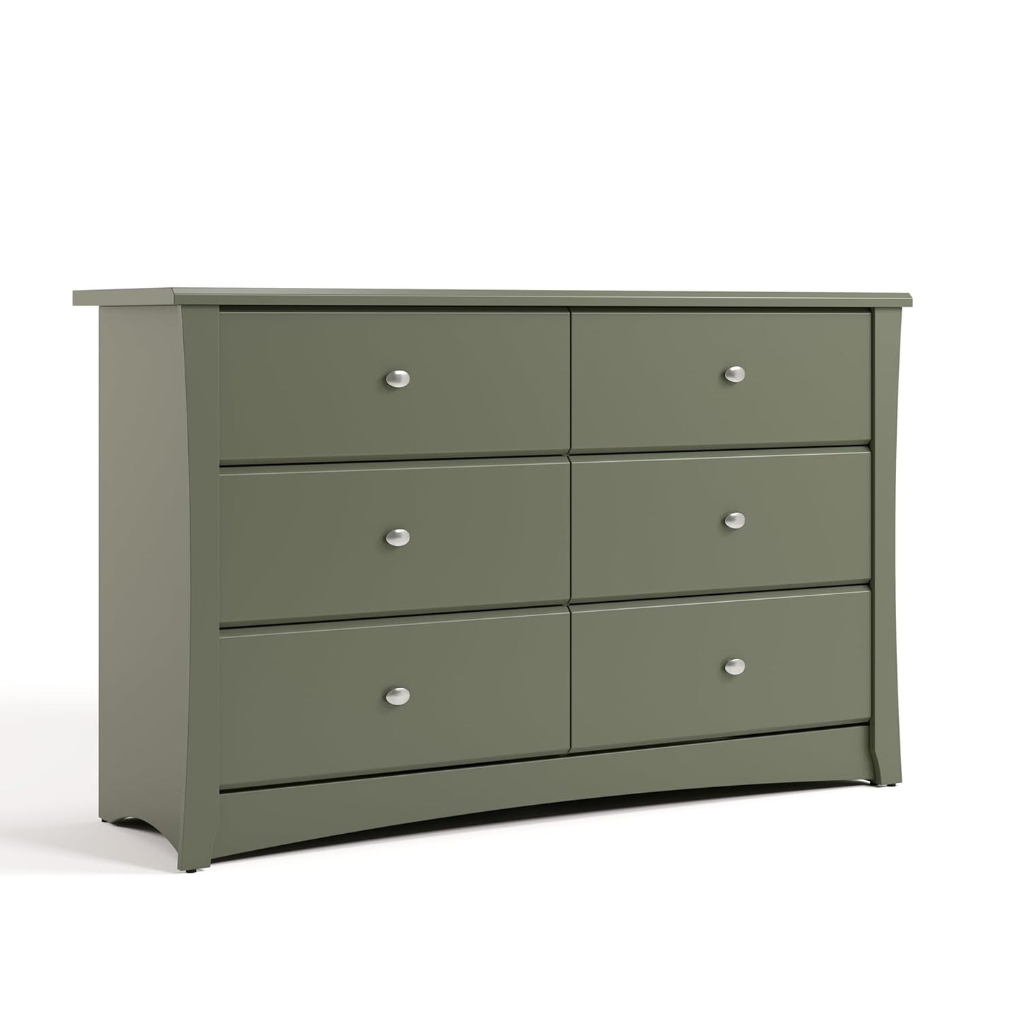 Storkcraft Crescent 6 Drawer Double Dresser for Kids Bedroom