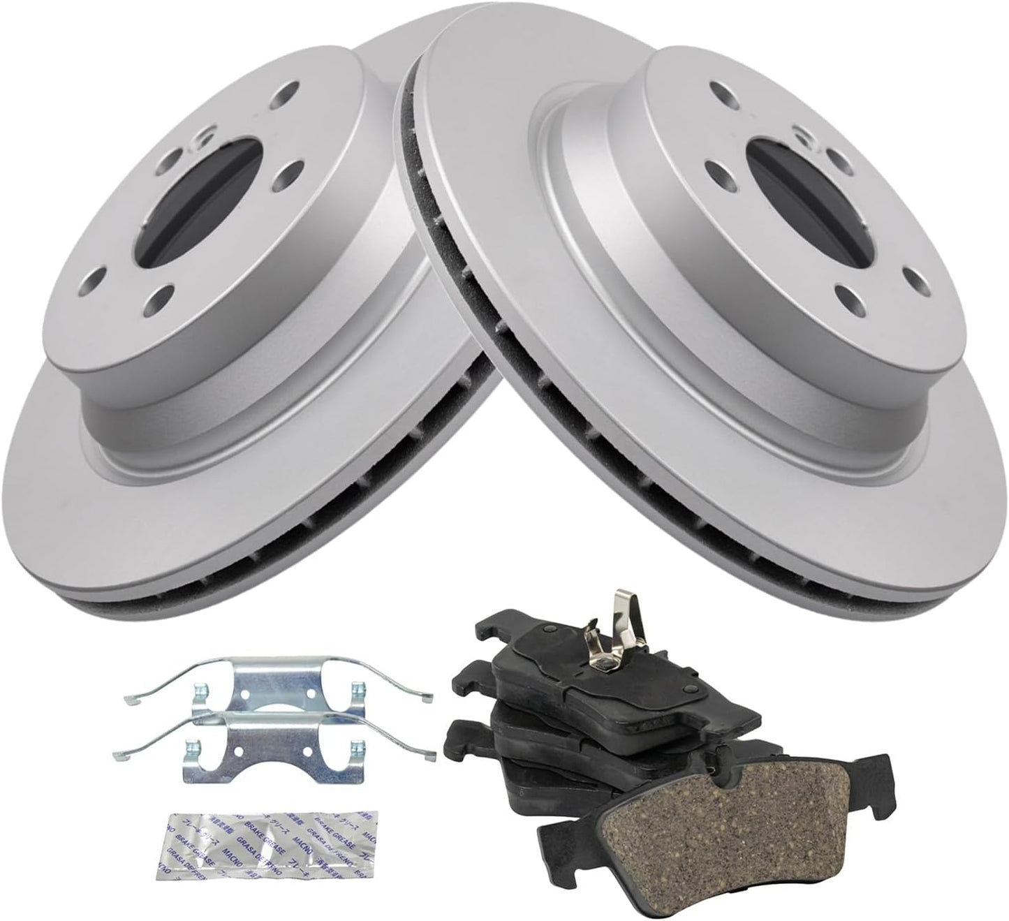 TRQ Rear Brake Pad & Rotor Kit for Mercedes-Benz CLS & E-Class