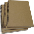 YUREE B5 Spiral Notebook Lined Journal 3-Pack - Durable Kraft Covers