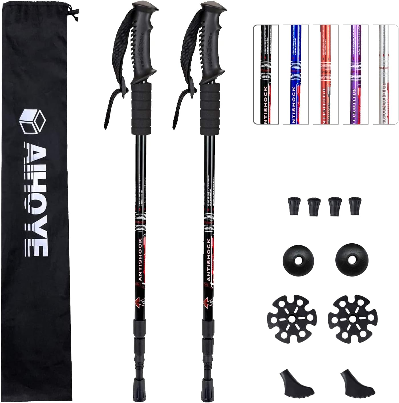 Aihoye Anti-Shock Trekking Poles - Lightweight Dual Pack