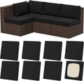 8Pcs Stretch Patio Cushion Covers Square Large - UV Protecting Fit