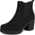 Womens High Chunky Heel Chelsea Ankle Boots - Stable 3 in Block Heel
