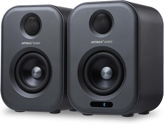 AIYIMA S400 2.0 Channel Active Bookshelf Speakers - 80W Power