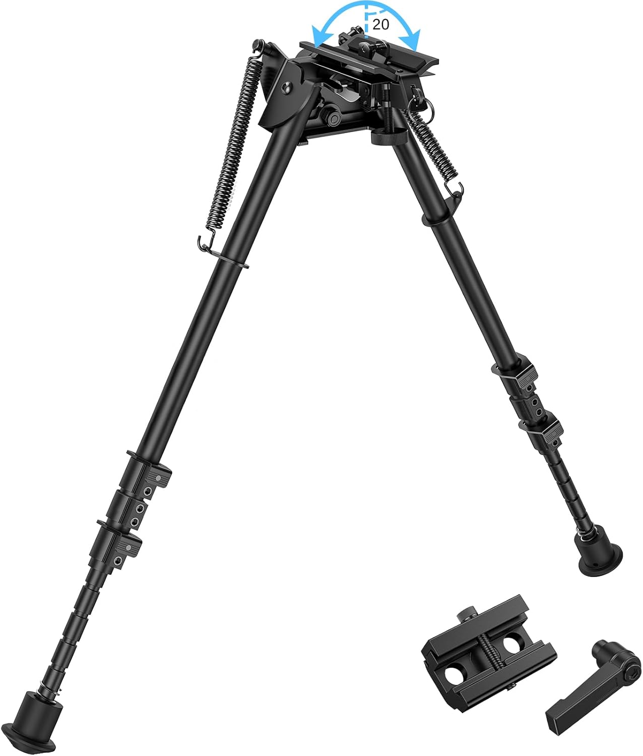 CVLIFE Rifle Bipod with Pivot Tilt and Detachable S Lock Lever