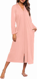 Ekouaer Women Zipper Robe Long Sleeve Loungewear (Style 87SZ)