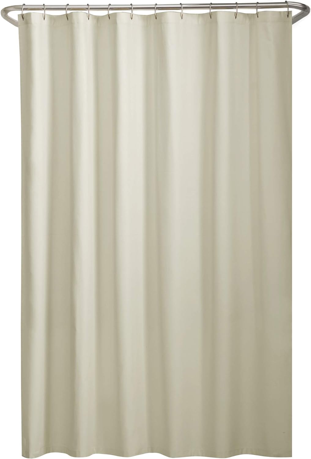 Zenna Home White Shower Curtain Liner: Water Resistant Microfiber, 70x72, Machine Washable