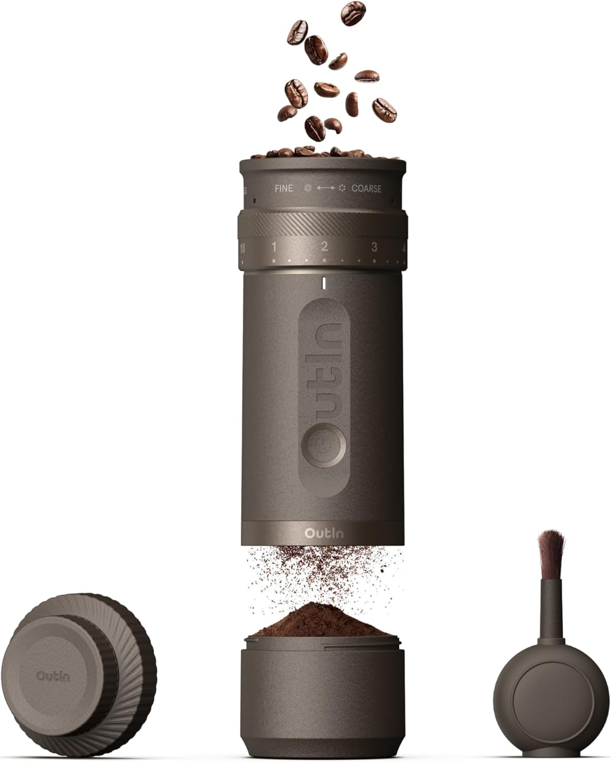 OutIn Fino Portable Electric Coffee Grinder with 28 Settings