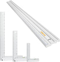 38 in Machinist Aluminum Straight Edge and 3pc L Square Set