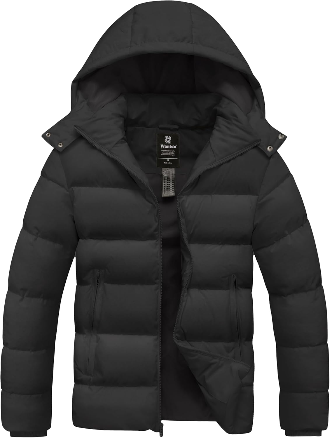 Wantdo Men's Waterproof Puffer Jacket for Winter Adventures