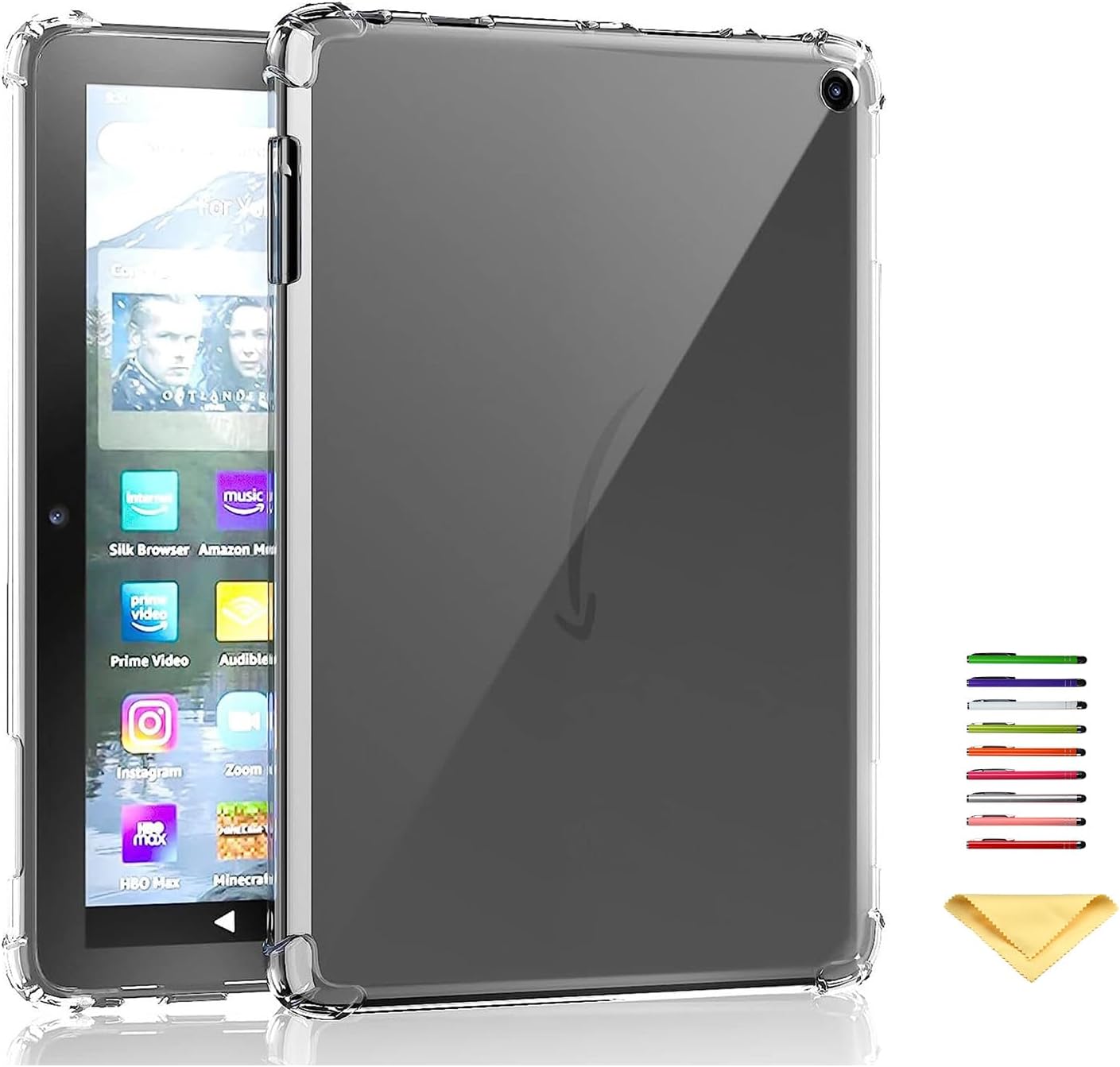 Clear Case for Kindle Fire HD 8 Tablet - Lightweight TPU Protection