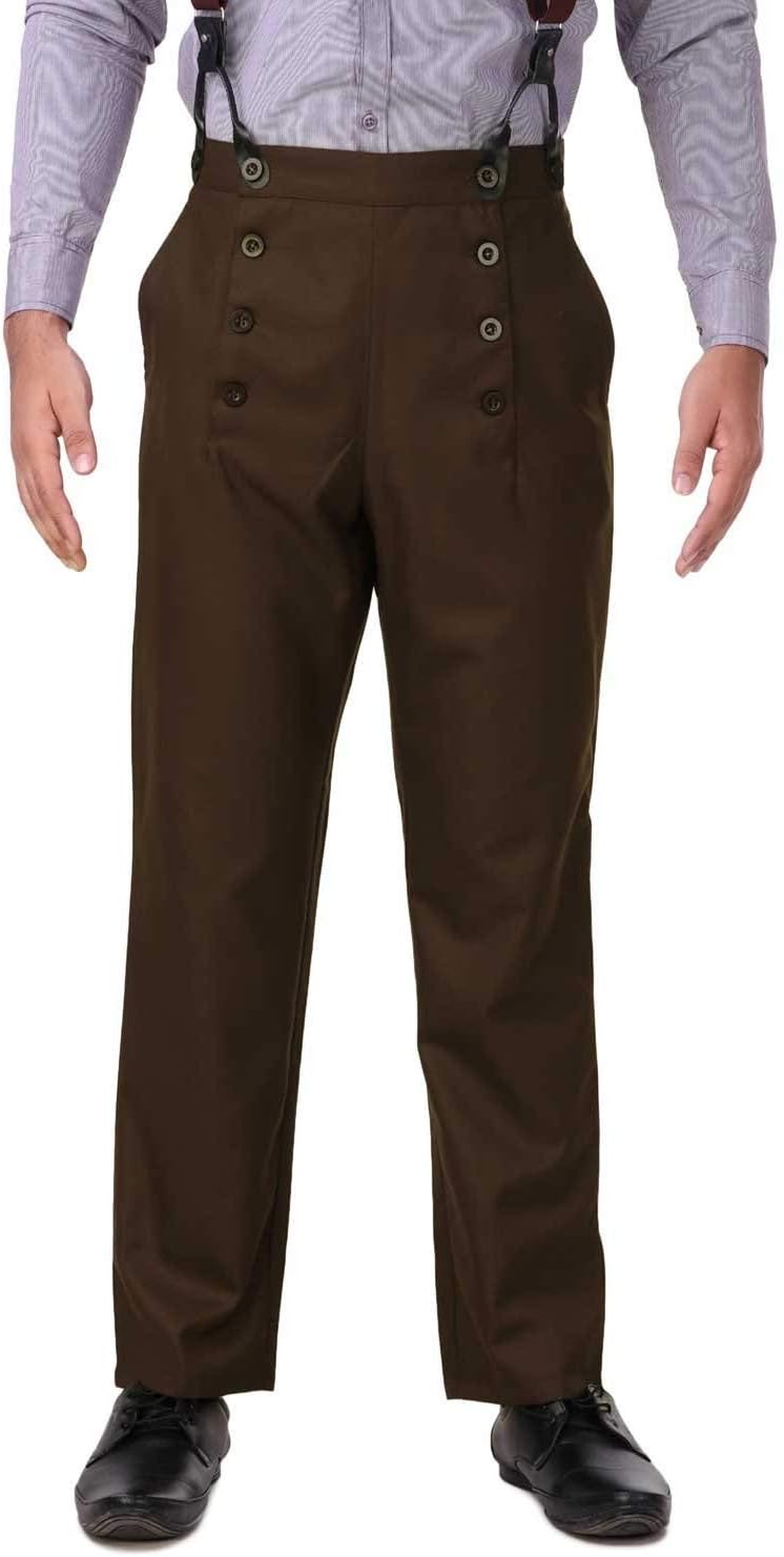 Steampunk Victorian Cosplay Costume Architect Men's Pants Trousers