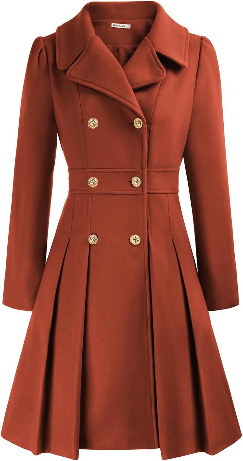GRACE KARIN Women's Fashion Trench Coat for All Seasons Style