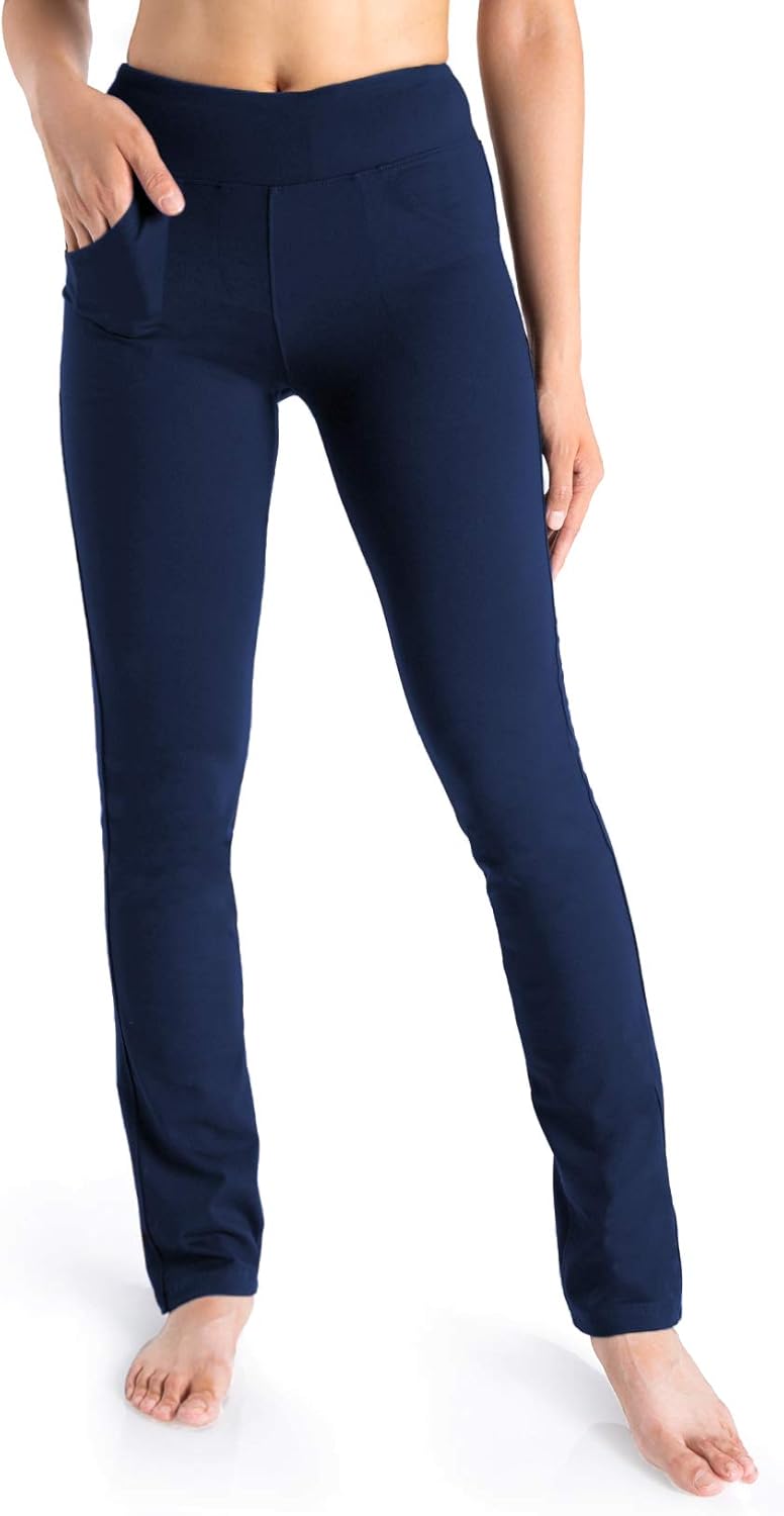 Yogipace Women's Straight Leg Yoga Dress Pants with Pockets