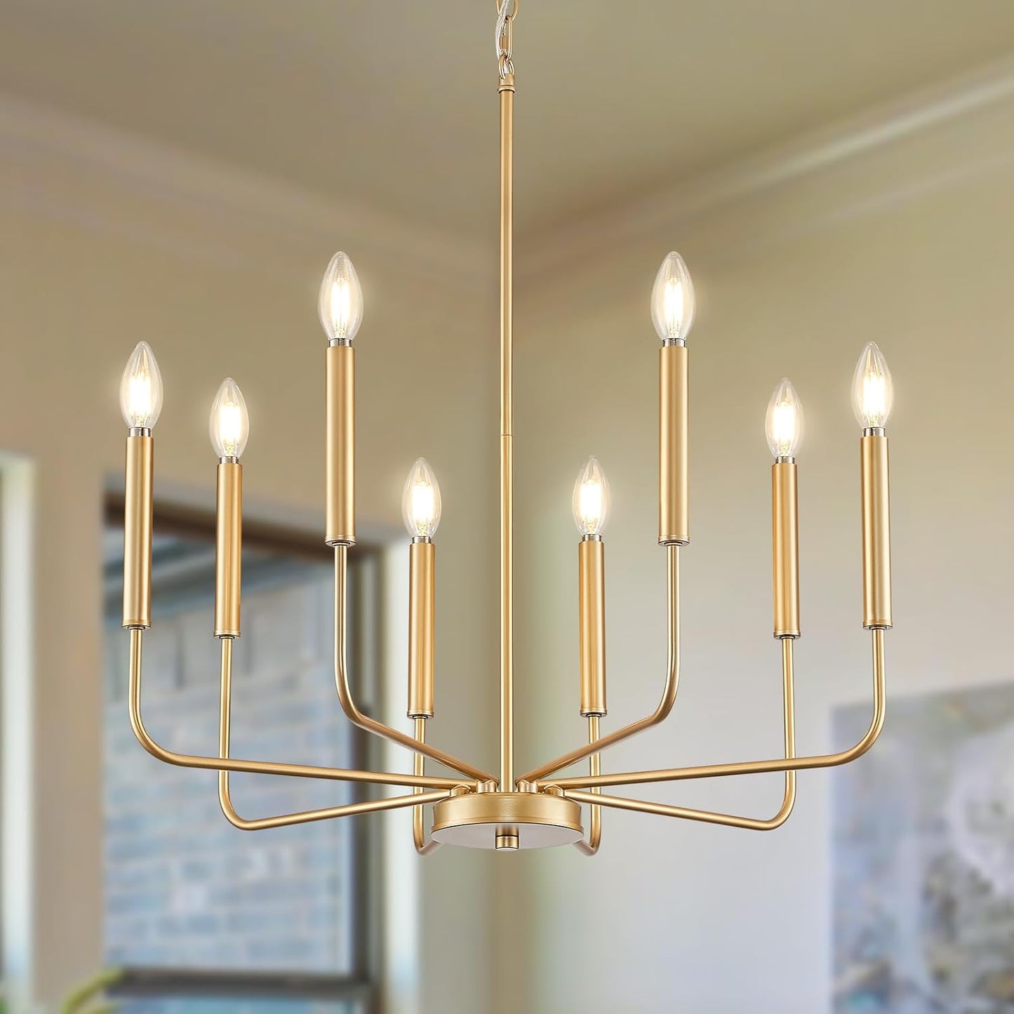 Modern Gold Chandelier for Dining Room and Kitchen Lighting