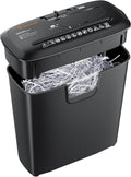 8-Sheet Strip-Cut Shredder for Home - Compact Home Office Shredder