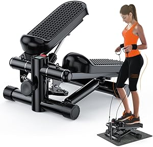 KitGody Mini Stepper Machine for Home Workout with Resistance Bands
