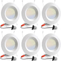 6 Pack 6 in LED Recessed Light Retrofit - 5CCT Dimmable Can Lights